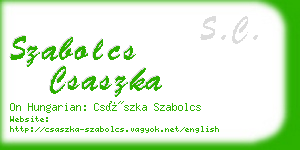 szabolcs csaszka business card